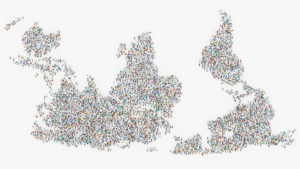 Global population illustration