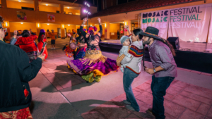 A group of dancers at the Mosaic Festival.