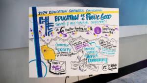 Graphic recording of a session at the Education Grantee convening